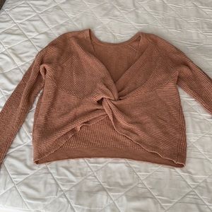 Twist back sweater